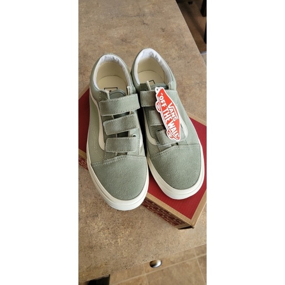 Vans Shoes - NWT | Vans Old Skool V Suede/Canvas Velcro Shoe